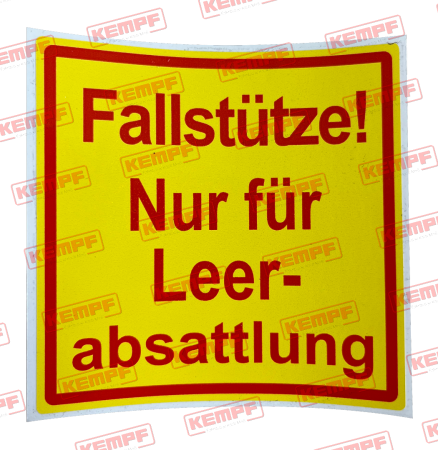 93434 Aufkleber  "Fallstütze! Nur f.Leerabs."